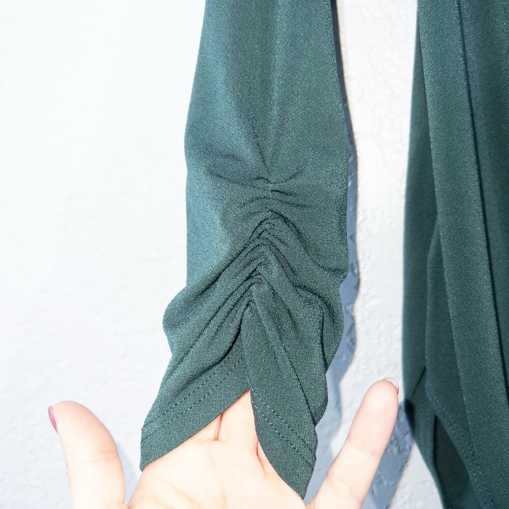 ModCloth Green Suits You Well Faux Wrap Bodysuit Size Large - Picture 3 of 7
